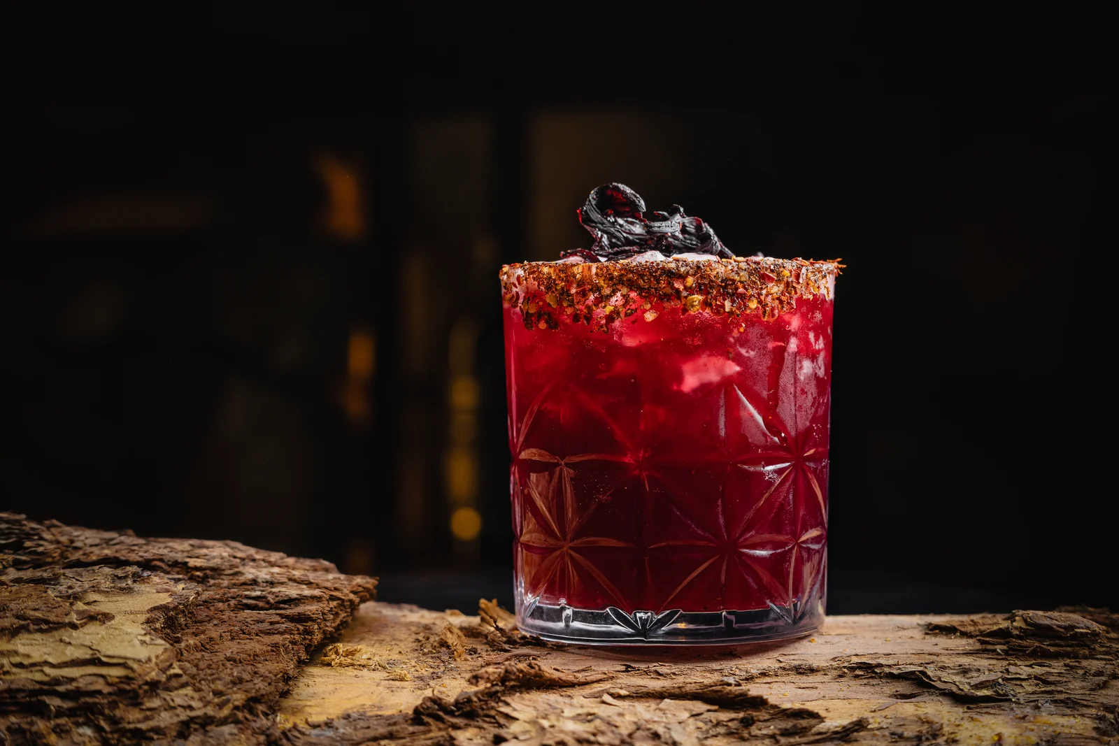 A crimson cocktail from the shared Origen collection