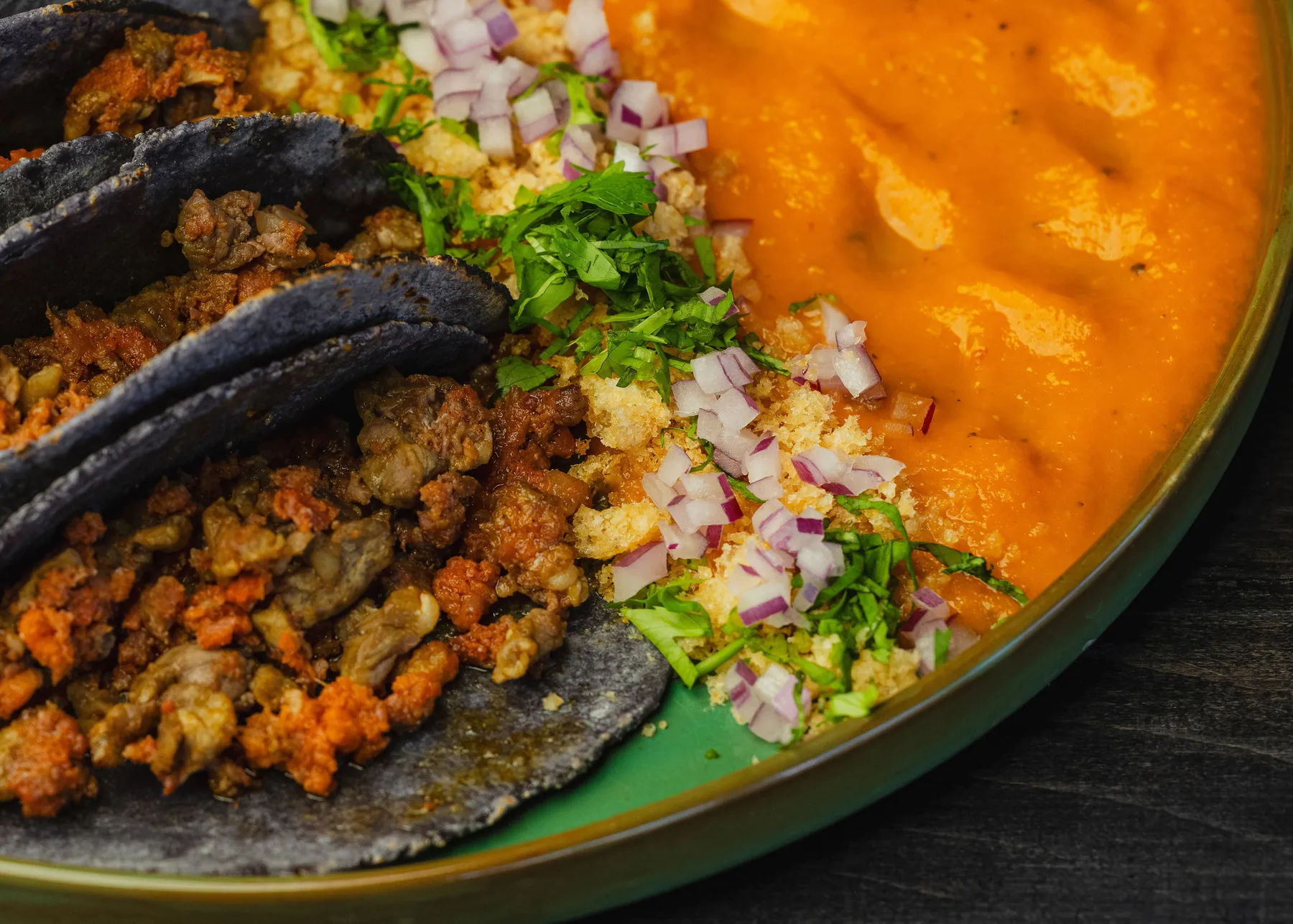 Tacos bañados from the Origen collection