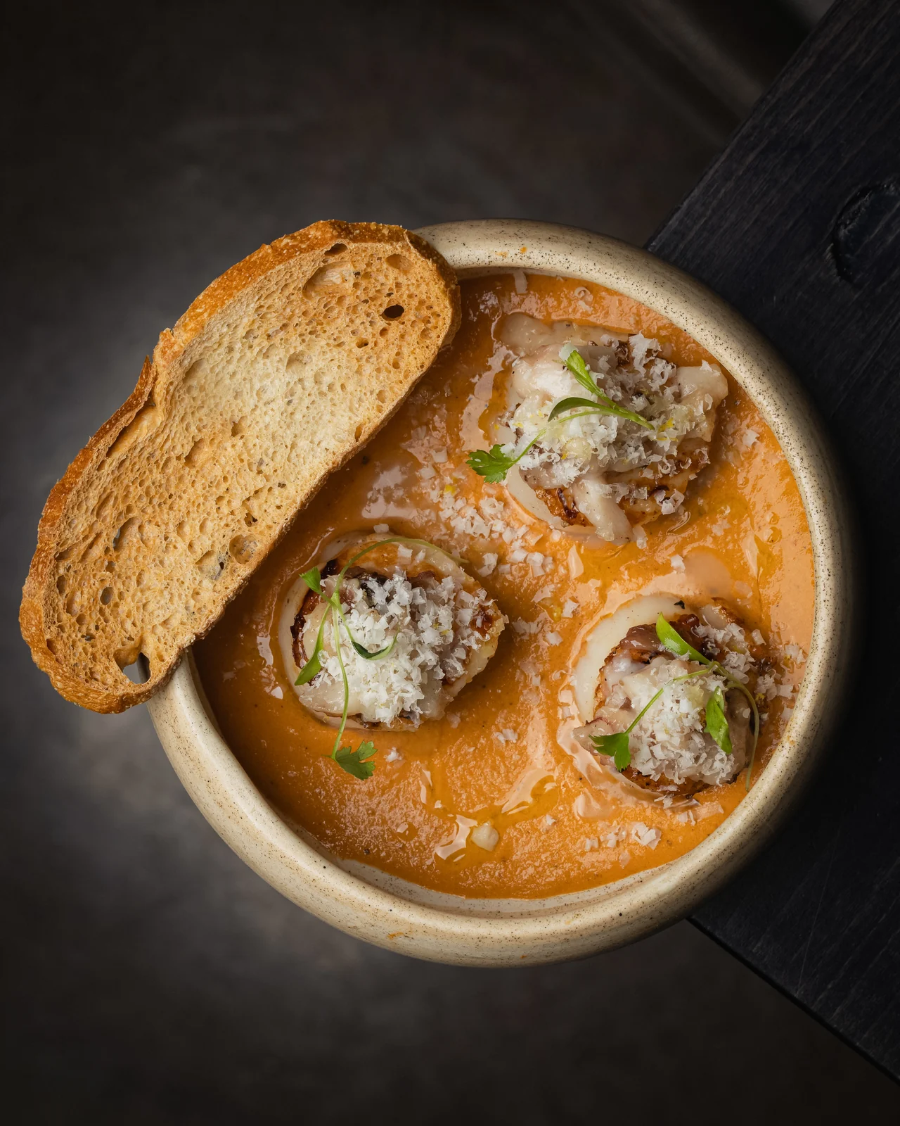 Scallops and bone marrow from the Origen collection